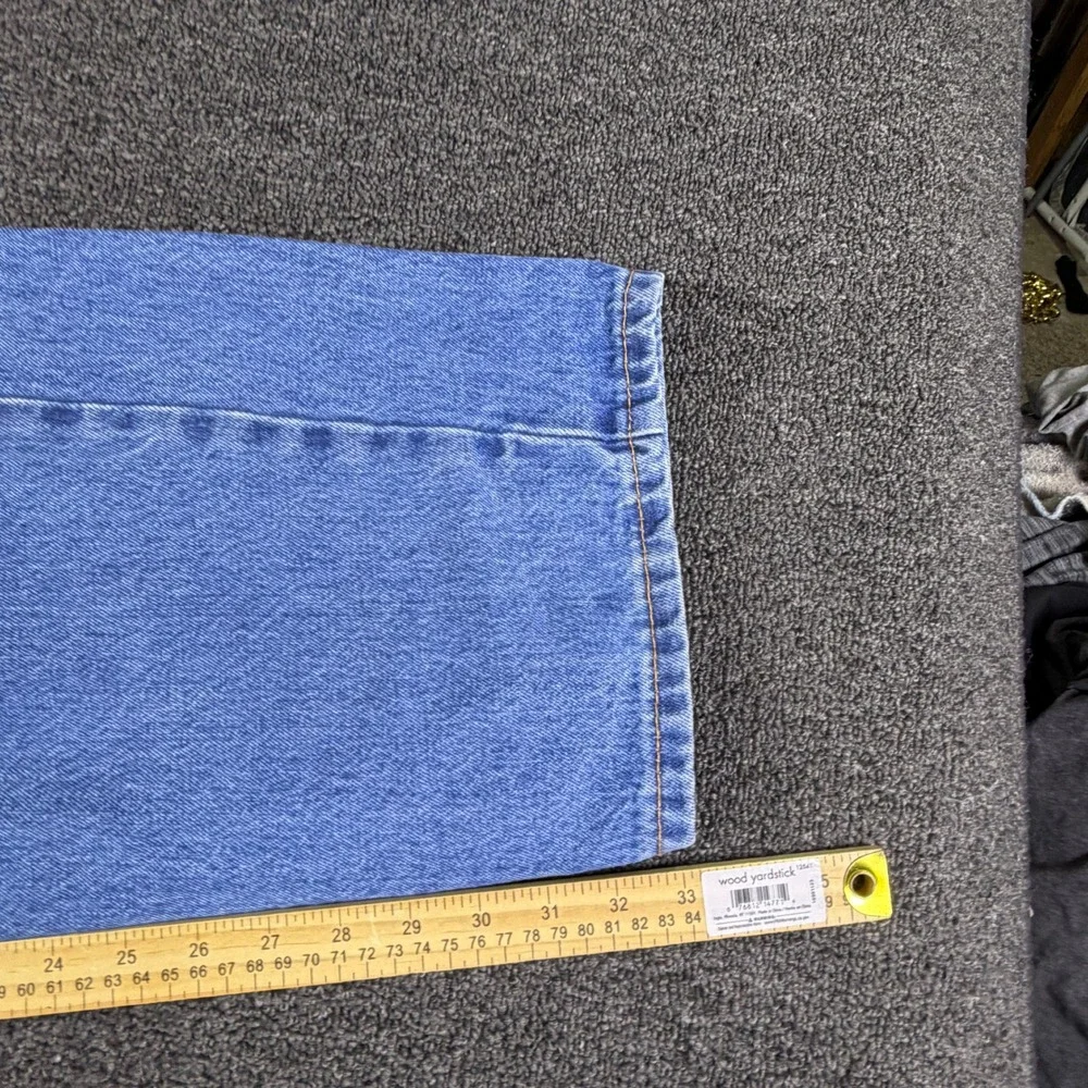 Levis Jeans Mens 44x34 (Fits 42x33) 550 Relaxed Fit Tapered Blue Denim EUC